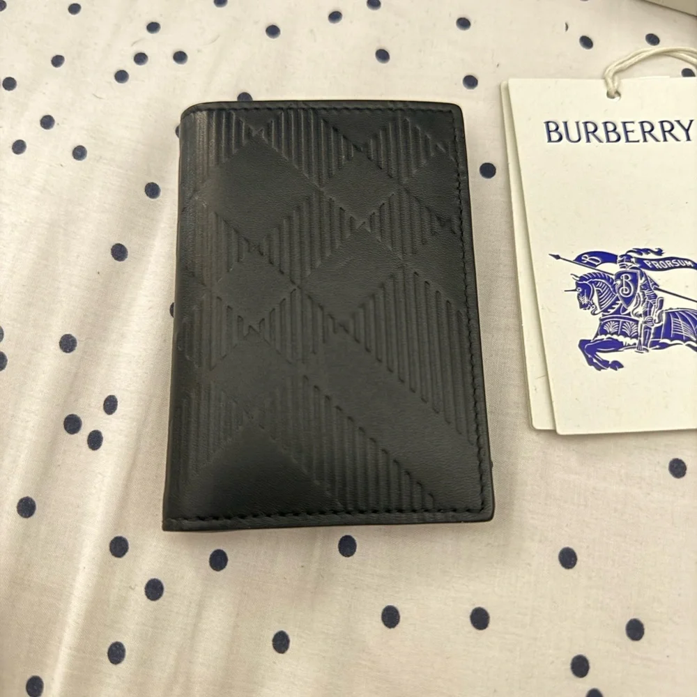 Burberry Embossed Leather Card Case - Picture 2 of 5